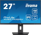 iiyama ProLite XUB2793QSU-B6 - 27 Inch - IPS - QHD - USB-hub - In hoogte verstelbaar