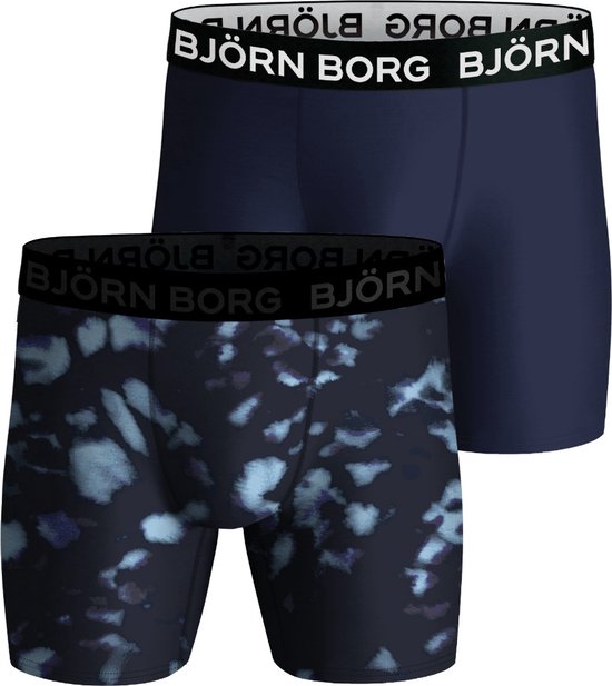 Björn Borg Performance boxers - boxers homme microfibre longues jambes (pack de 2) - multicolore - Taille : M