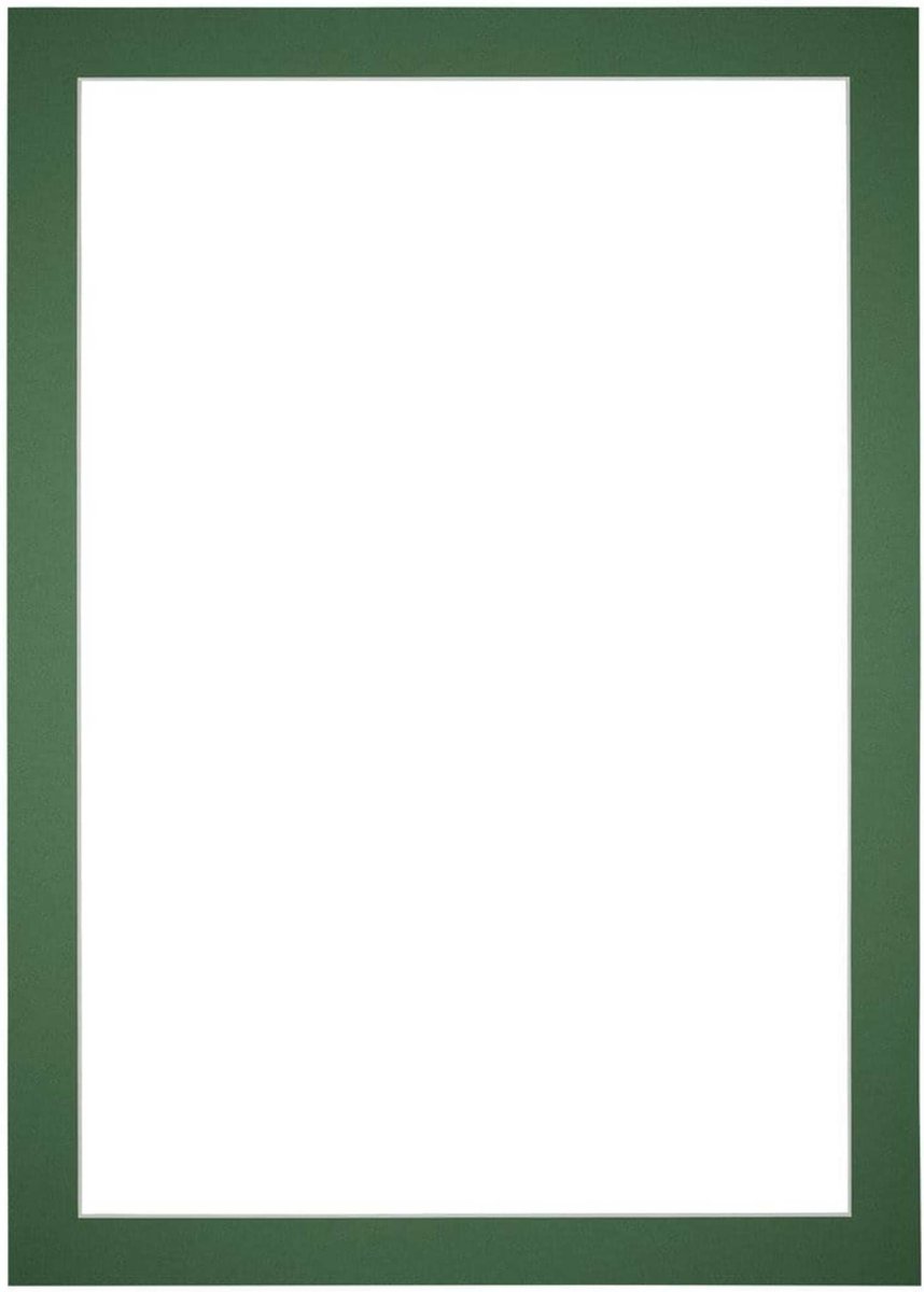 Passe-Partout Fotomaat 18x24 cm - Lijstmaat 25x35 cm - Groen Bos - Museumkarton - Fotolijst niet inbegrepen