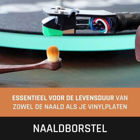 Lenco LP Schoonmaakset voor Platenspeler - Platenborstel - Vinyl en Naald Reinigingsset - Naaldborstel - TTA-6IN1