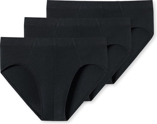 Schiesser 3-pack heren mini slips 95/5 - Biologisch katoen - XL - Zwart
