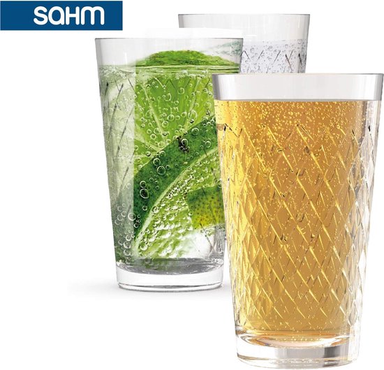 Appelwijnglazen 0,3 l - 12 geribbelde appelwijnglazen - leuk appelwijncadeau - ook ideaal als kleine waterglazen van Bormioli Rocco — afbeelding 4