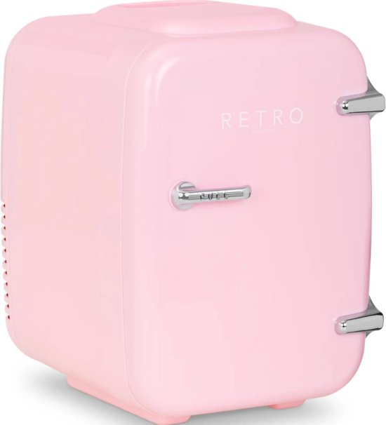 De beste mini koelkast 11 bredeco Mini-koelkast - 4 L - Marshmallow roze