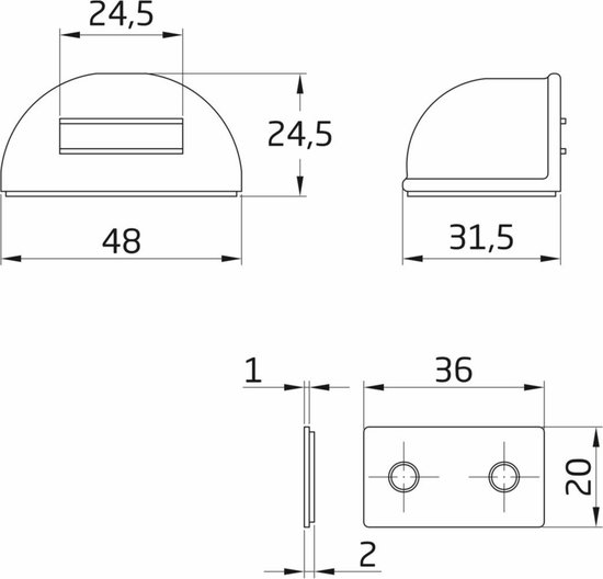 Rozet Zelfklevend 17-55MM Modern Eiken Bruin per 10 stuks 24148