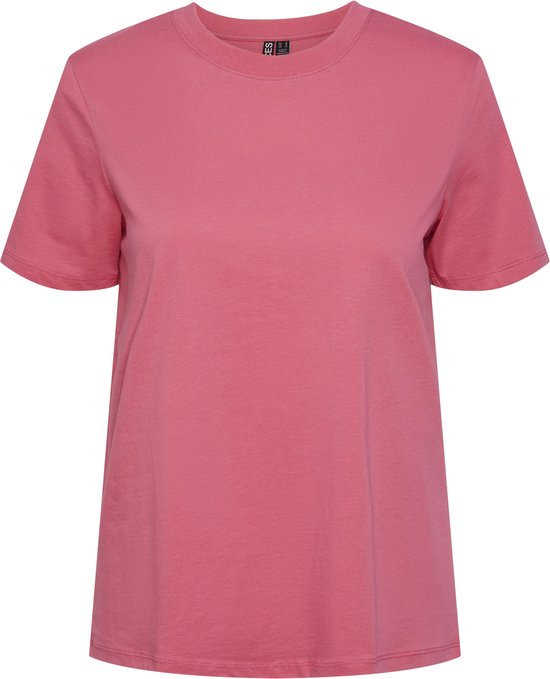 Pieces T-shirt Pcria Ss Solid Tee Noos Bc 17140802 Hot Pink Dames Maat - S