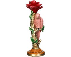 Kandelaar - Roze Papegaai ↑ 26 cm