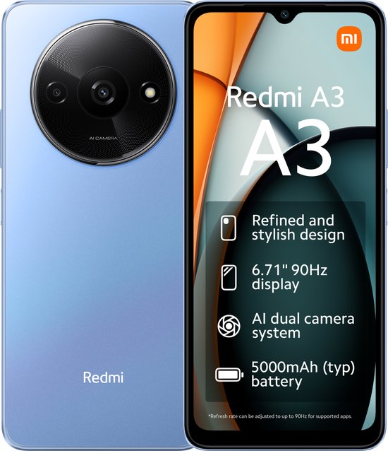 Xiaomi Redmi A3 - 64GB - Star Blauw