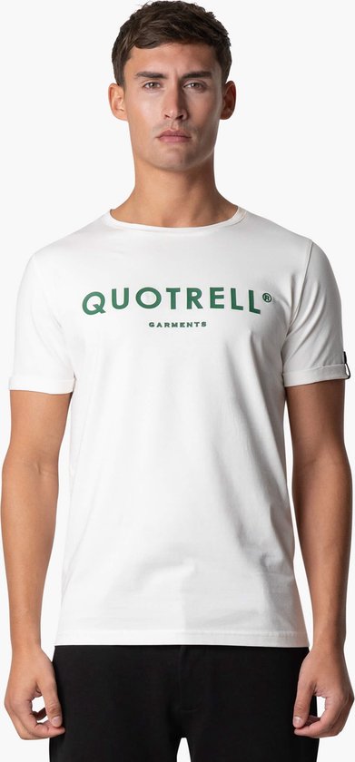 Quotrell - BASIC GARMENTS T-SHIRT - OFF WHITE/GREEN - L