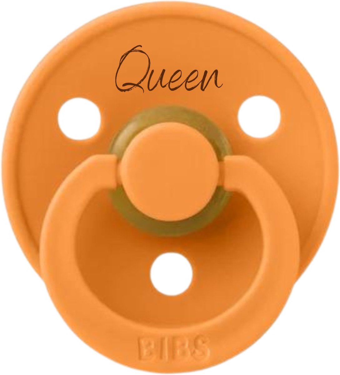 Goedkoopste Koningsdag speen met QUEEN - speen MAAT 2 - BIBS - tuut - speen met tekst - oranje speen - BolleToet