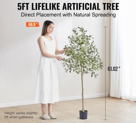 Kunstboom - kunst boom voor binnen en buiten - kunstboom plant - eucalyptus - 181 cm hoog