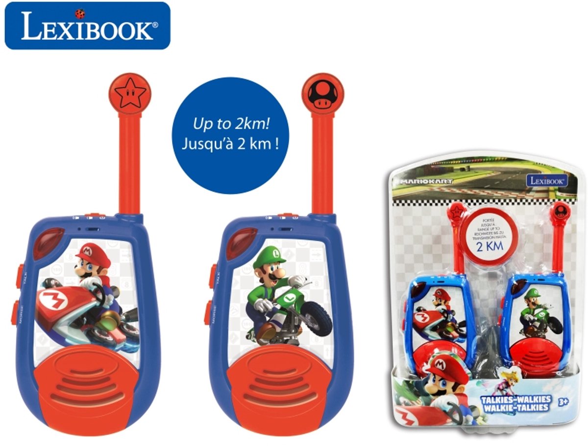 Mario Kart Digitale walkie-talkies tot 2km/1,3 miles met Morse Lichtfunctie