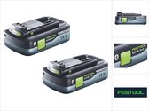 Jeu de batteries Festool HighPower 18V avec 2x batteries 4,0Ah HPC-ASI (205034) Bluetooth avec technologie Airstream