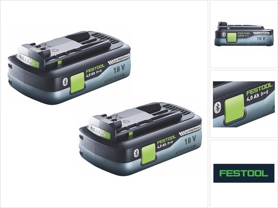 Festool HighPower accuset 18V met 2x accu 4.0Ah HPC-ASI ( 205034 ) Bluetooth met Airstream technologie