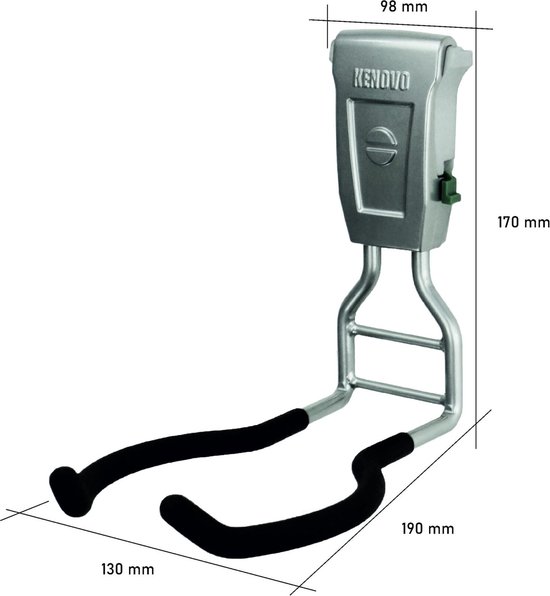 GT0313 GeckoTeq X Kenovo Gereedschap Haak incl. muur montage blok met schroeven-ophangen-fiets-gereedschap van GT — afbeelding 2