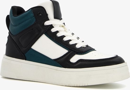 Blue Box hoge dames sneakers zwart/groen - Maat 41