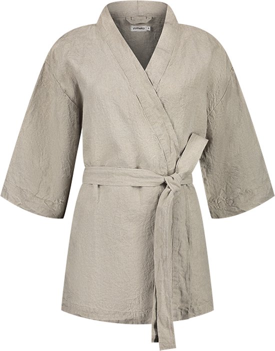 Yumeko kimono jasje gewassen linnen natuurlijk l