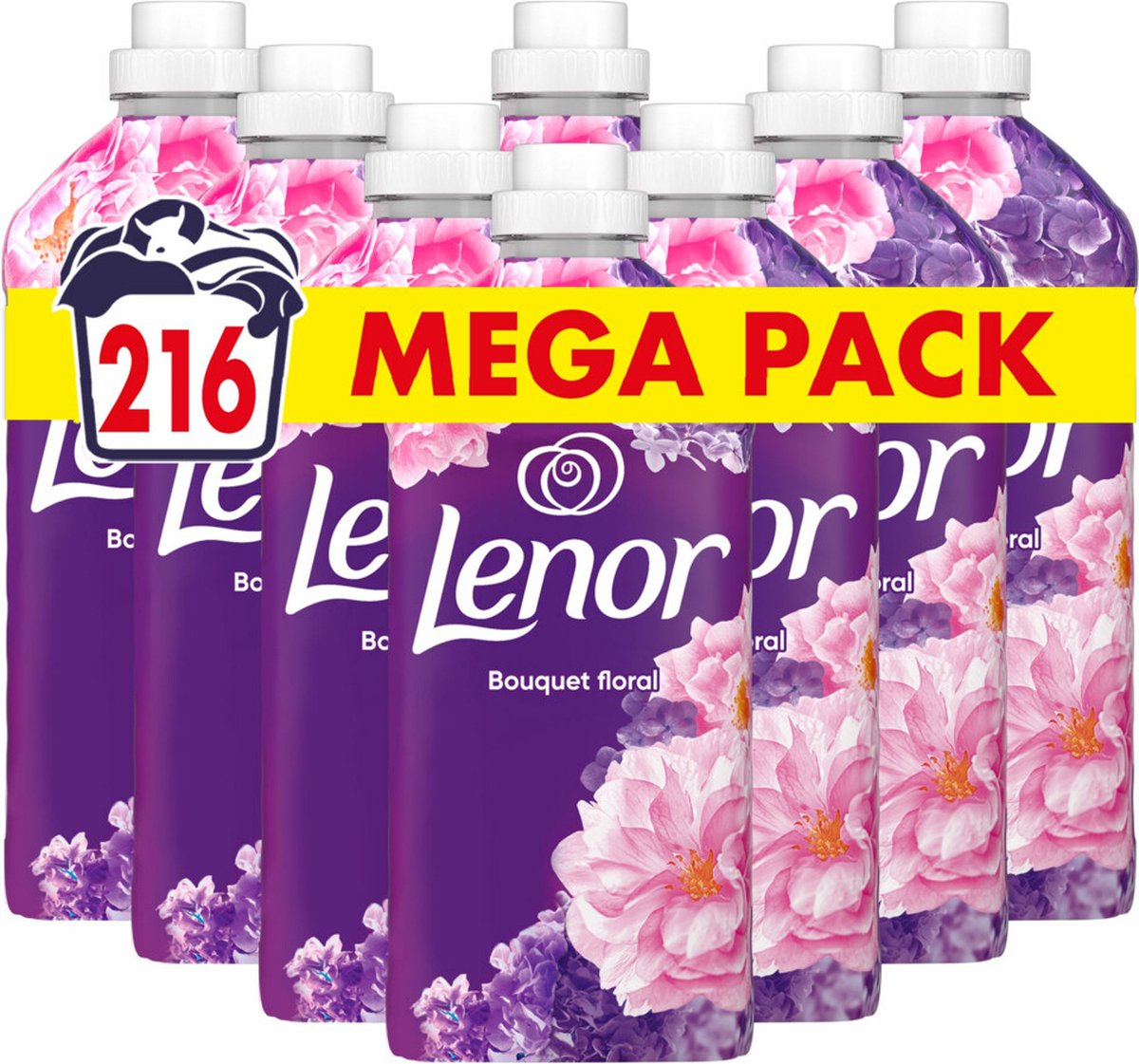 Goedkoopste Lenor Wasverzachter Bloemenboeket 216 Wasbeurten 8 x 567 ml