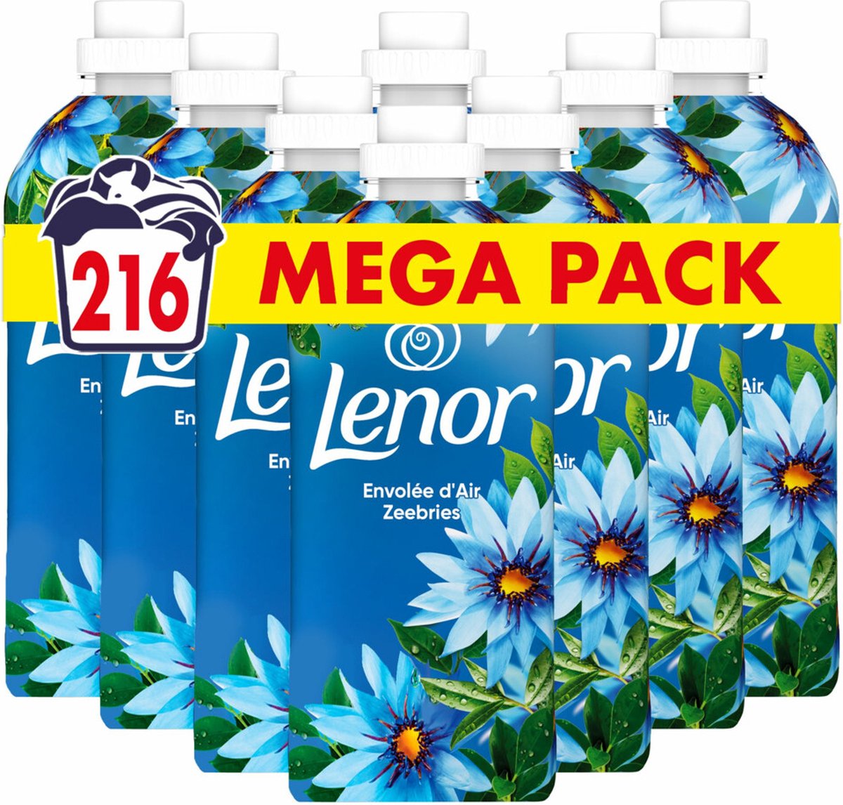 Goedkoopste Lenor Wasverzachter Zeebries 216 Wasbeurten 8 x 567 ml