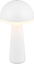 REALITY FUNGO - Tafellamp - Wit mat - incl. 1x SMD 2W - Aanpasbare lichtkleur - Traploos dimmbaar - Oplaadbaar - Snoerloos - Buitenverlichting - IP54