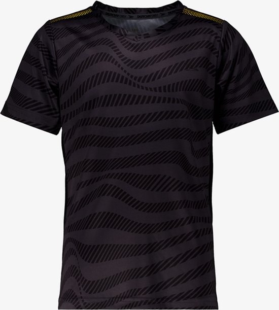 Dutchy Dry kinder voetbal T-shirt zwart - Maat 170/176