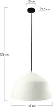 DKNC - Hanglamp Valerie - Papier mache - 41x41x28cm - Wit