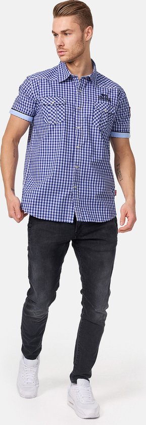 Lonsdale Berny Chemise Manches Courtes Blauw L Homme