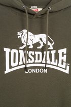 Lonsdale Hoodie Fremington Kapuzensweatshirt schmale Passform Green/White-XL
