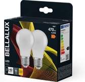 BELLALUX LED lamp, E27 lampvoet, Warm wit (27-K), Mat, Bolvorm, Vervanging voor conventionele 4-W gloeilamp, Dubbelpak