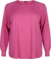 ZIZZI MELLA L/S PULLOVER Dames Blouse - Rose - Maat L (50-52)