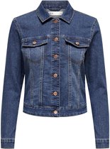 Jacqueline de Yong Jas Jdymoon L/s Jacket Mix Dnm 15315972 Dark Blue Denim Dames Maat - S