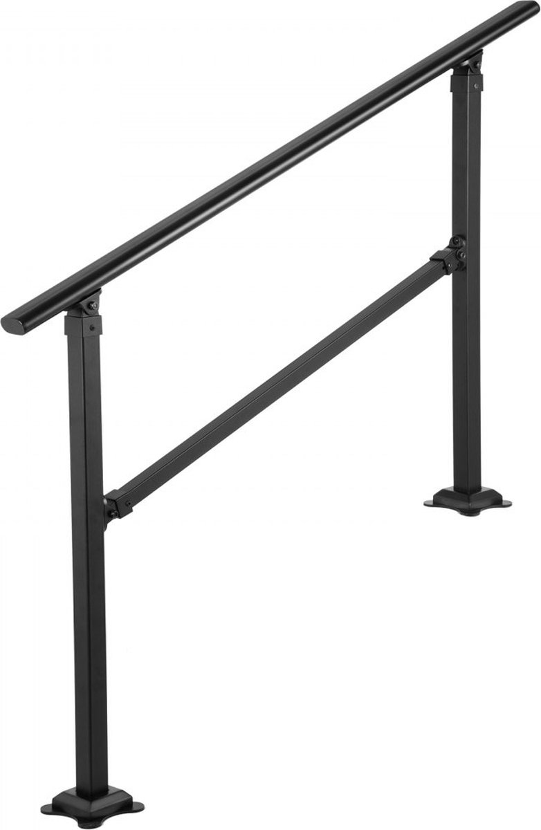 NAIZY U-vormige trapleuning voor binnen, zwart Metalen trapleuning