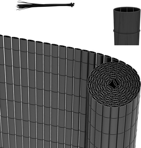Privacyscherm 90x800 Cm Privacyscherm Windscherm Balkonscherm PVC Antraciet Uv Bestendig