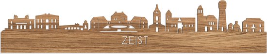 Skyline Zeist Eikenhout - 80 cm - Woondecoratie - Wanddecoratie - Meer steden beschikbaar - Woonkamer idee - City Art - Steden kunst - Cadeau voor hem - Cadeau voor haar - Jubileum - Trouwerij - WoodWideCities