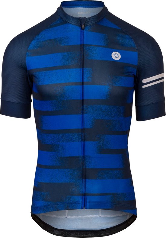 AGU Grainy Stripe Fietsshirt Essential Heren Deep Blue XL bol