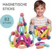 Bâtons magnétiques - 82 pièces - speelgoed magnétiques - Éducatif - Jouets de construction - Jouets Montessori - Jouets de construction - Blocs de construction magnétiques - Jouets Éducatif - Bâtons magnétiques