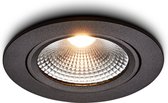 Ledisons LED-inbouwspot Cormo zwart 5W dimbaar - Ø90 mm - 5 jaar garantie - 4000K (neutraal-wit) - 450 lumen - 5 Watt - IP54