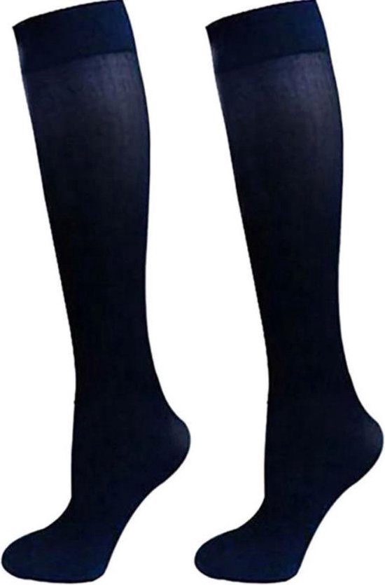 New Age Devi - Compressiekousen / Steunkousen Duopack - Elastische Hardloop- / Sport- / Vliegtuig- Compressiesokken - Running Travel Sock - Reissokken / Reiskousen - Zwart - Heren / Dames van New Age Devi — afbeelding 3