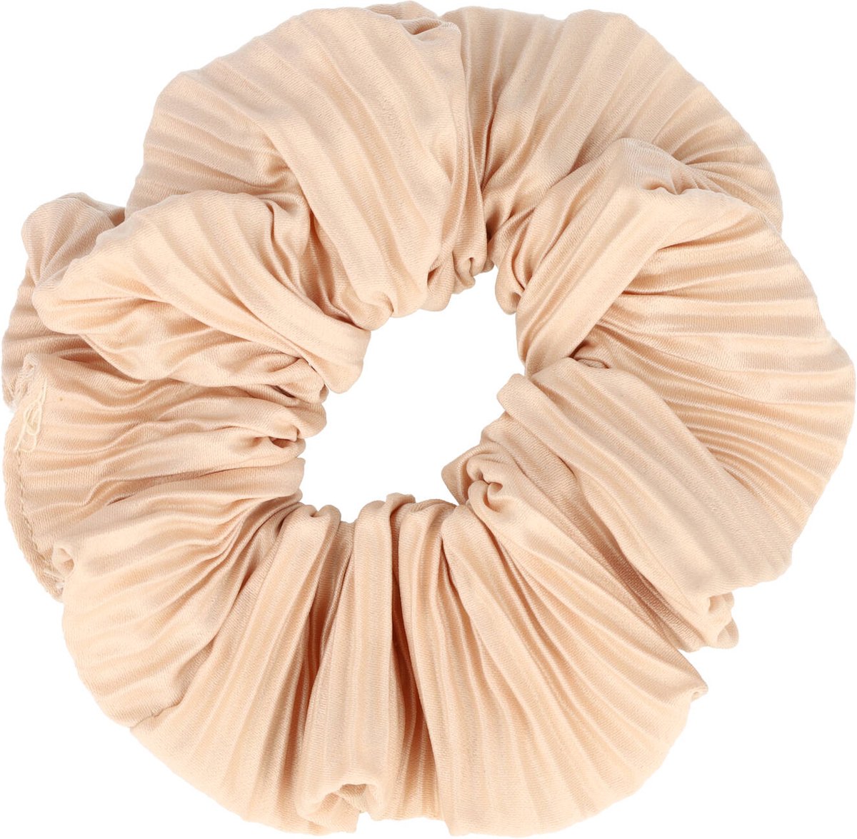 Haarsoires Scrunchie Haarelastiek Haar Elastiek Krinkel Ribbel Stof Beige