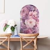 Muursticker Romantische Bloemen - Kinderkamer - Muurdecoratie - Wandsticker - Sticker Voor Kinderen 30×60CM*4