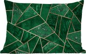 Buitenkussens - Tuin - Smaragd - Goud - Abstract - Patronen - 50x30 cm