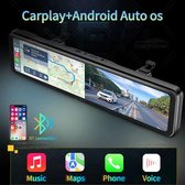 K4 11.26 Inch Carplay & Android Auto 4K 2160P Wifi Dashcam Achteruitkijkspiegel Auto Dvr Gps Navigatie Videorecorder Dubbele Lens