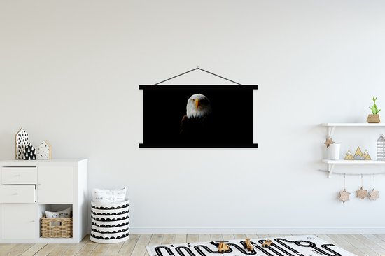 Porte-affiche avec affiche - Affiche scolaire - Aigle - Vogel - Zwart - 150x75 cm - Lattes noires