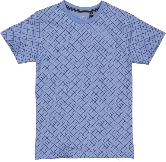 Jongens t-shirt - Kaden - AOP blauw tekst