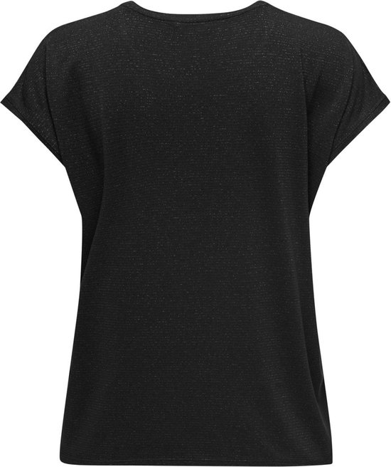 Only T-shirt Onlclaudia S/s Glitter Stripe Top J 15318422 Black/black Lure Dames Maat - XS