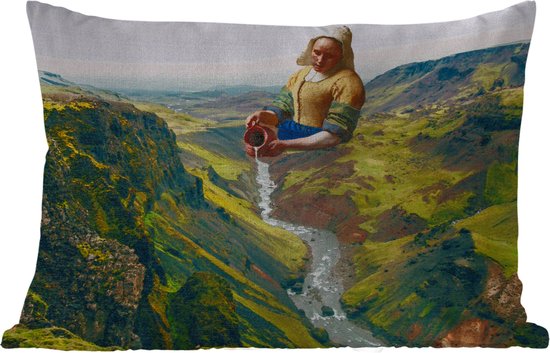 Coussins d'extérieur - Melkmeisje - Water - Art - 60x40 cm - Résistant aux intempéries