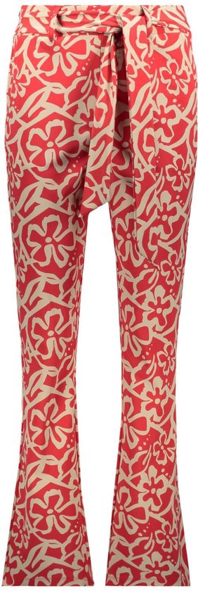 Zoso Pants Lindsy Imprimé Travel Flair Pantalon 241 0019/0007 Rouge/sable Femme Taille - XL