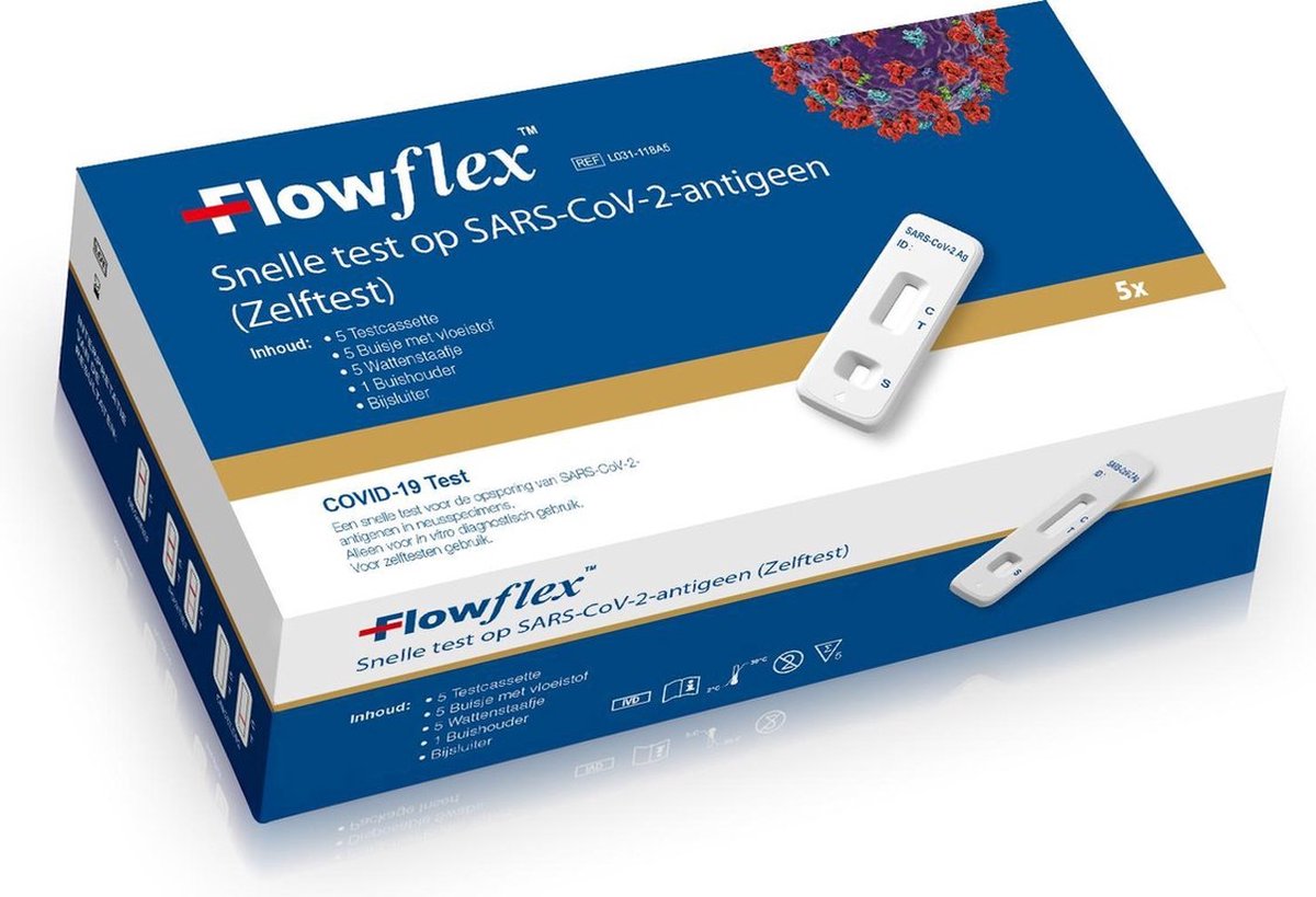 Goedkoopste Zelftest - Covid-19 - Voordeelverpakking - Corona zelftest - Corona sneltest - FlowFlex - 30 stuks - RIVM goedgekeurd