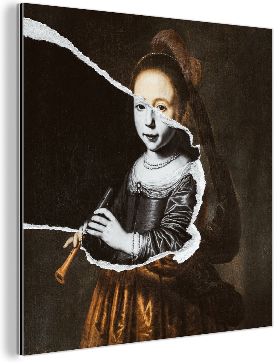Wanddecoratie Metaal - Aluminium Schilderij Industrieel - Elizabeth Spiegel - Dirck Dircks