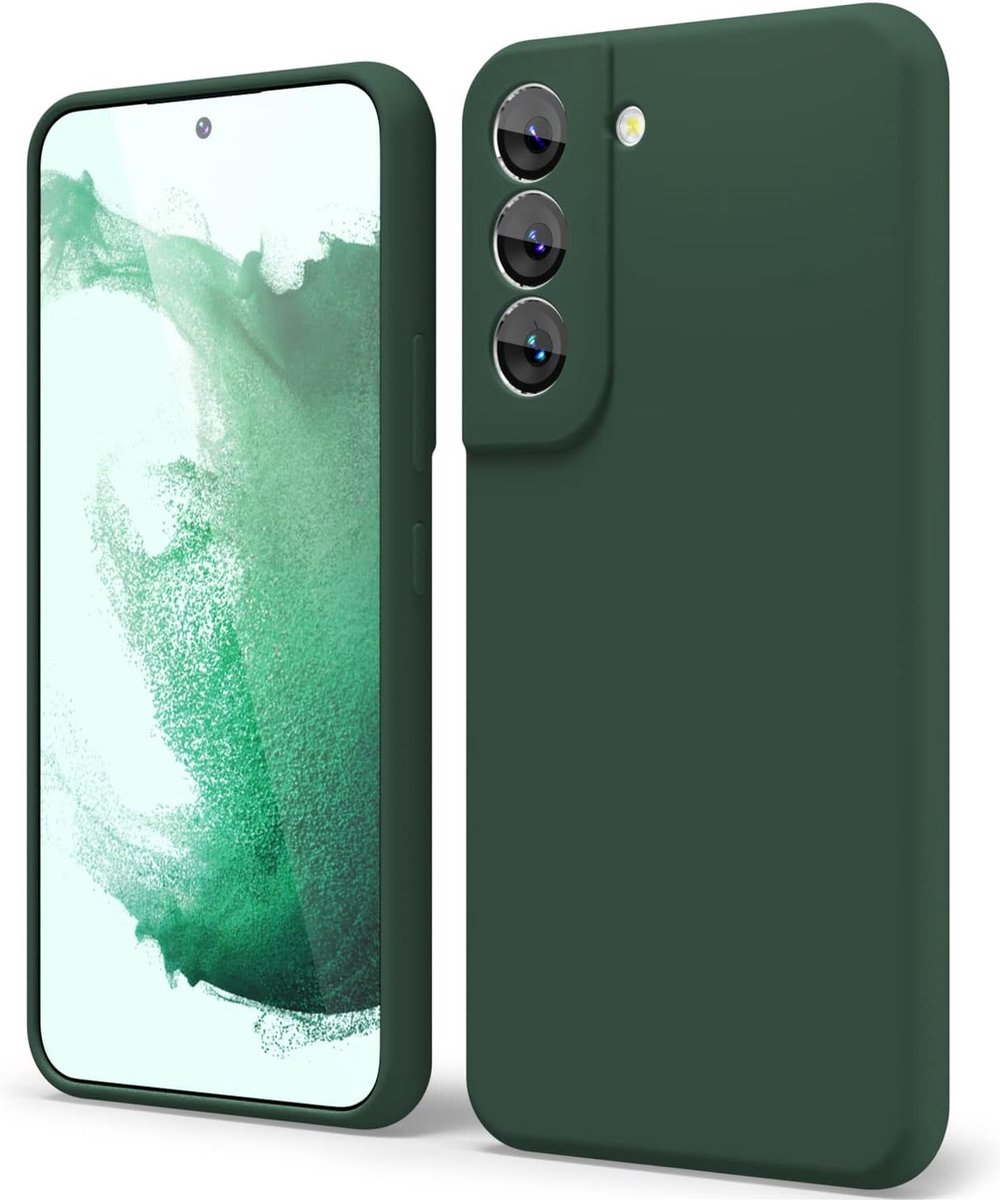 Liquid Solid Silicone Hoesje Geschikt voor: Samsung Galaxy S22 Plus - Groen