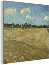 Décoration murale Métal - Peinture Aluminium - Champs Labourés - Vincent van Gogh - 50x50 cm